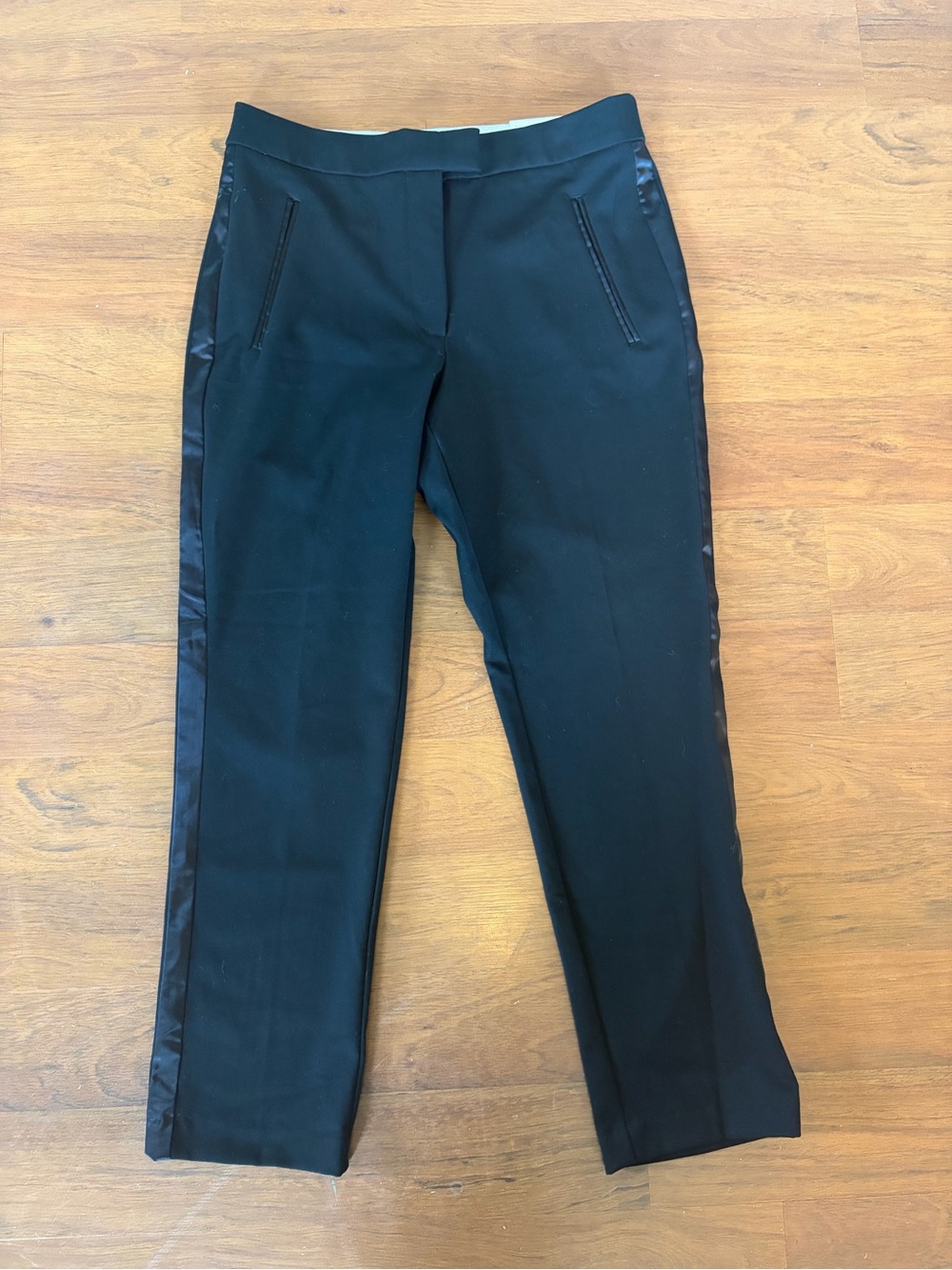H&M Black Dress Pants with Satin Side Trim